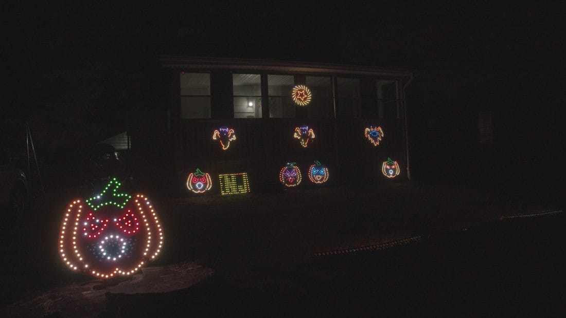 Halloween light display